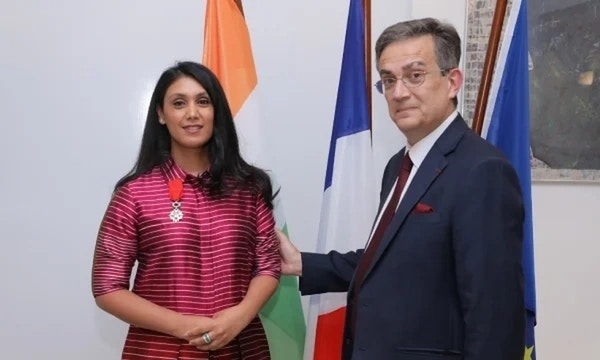 HCLTech Chairperson Roshni Nadar Malhotra conferred the Chevalier de la L&eacute;gion d&rsquo;Honneur